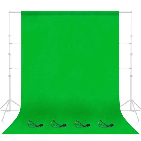 EMART 10 X 20 ft Photography Green Screen Backdrop, Extra Large Chromakey Greenscreen with 4 Clamps, Muslin Cloth Background for Zoom, Streaming, Gaming, Studio Photo Video, Photoshoot