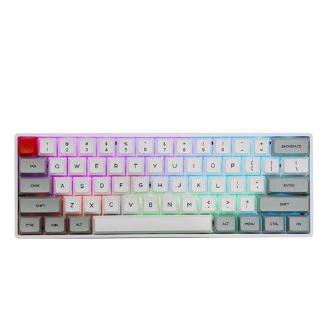 Buy 1 get 1 EPOMAKER SKYLOONG SK61 61 Keys Hot Swappable 60% Mechanical Keyboard with RGB Backlit, Doubleshot ABS Keycaps, Dustproof for Win/Mac/Gamers（Gateron Optical Brown, White