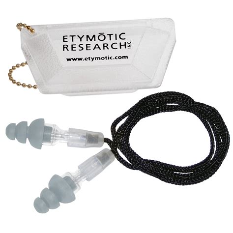 Etymotic Research ER20 High-Fidelity Earplugs (Concerts, Musicians, Airplanes, Motorcycles, Sensitivity and Universal Hearing Protection) - Large, Clear Stem w/ White Tip