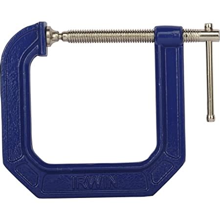 IRWIN Tools QUICK-GRIP 100 Series Deep Throat C-Clamp, 3-inch by 4 1/2-inch Throat (225134)