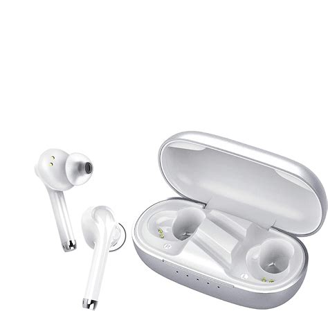 KNZ SoundMax Premium True Wireless Earphones with Qi Wireless Charging Case; Bluetooth 5 Earbuds with HD Sound Quality; Hands-Free Headset; Touch Control; Charging via USB Type-C or Wirless.