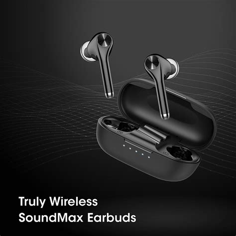 KNZ SoundMax Premium True Wireless Earphones with Qi Wireless Charging Case; Bluetooth 5 Earbuds with HD Sound Quality; Hands-Free Headset; Touch Control; Charging via USB Type-C or Wirless.