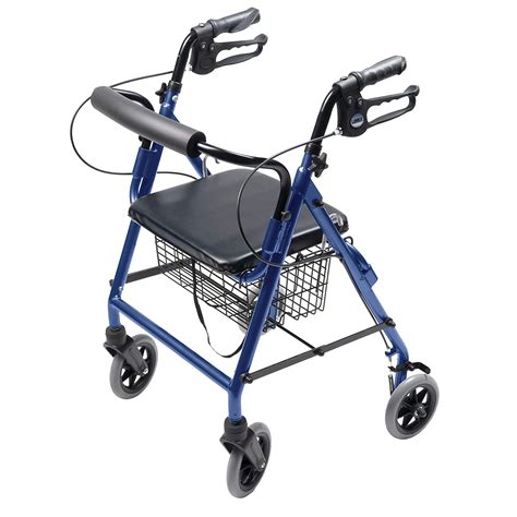 Lumex Walkabout Lite Hemi Rollator with Seat - Low 20" Seat for Shorter Users - Burgundy, RJ4302R