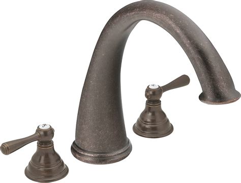 Moen T920ORB Kingsley Two-Handle High Arc Roman Tub Faucet Without Valve, Oil Rubbed Bronze