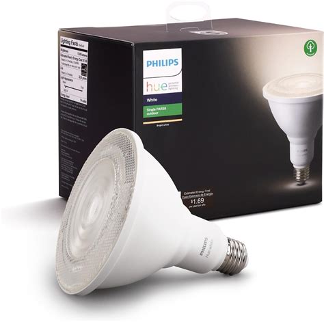 Lowest Price Philips Hue White Outdoor PAR38 13W Smart Bulbs (Philips Hue Hub required), 1 White PAR38 LED Smart Bulb, Works with Alexa, Apple HomeKit and Google Assistant