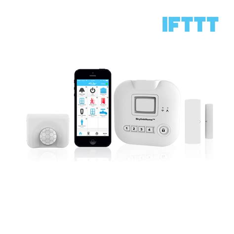 SKYLINK SK-150 Basic Starter Kit Connected Wireless Alarm, Home Security System & Home Automation System, iOS iPhone Android Smartphone, Echo Alexa and IFTTT Compatible with No Monthly Fees, White