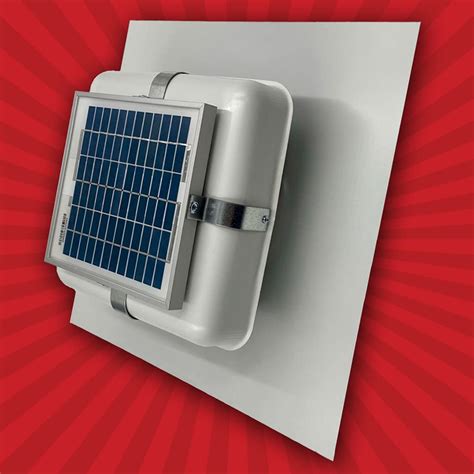Solar Roof Vent - Solar Attic Fan - Solar RoofBlaster with White Vent