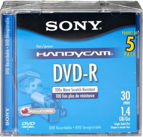 Sony 8cm DVD-R with Hangtab 5 Pack - 5DMR30R1H