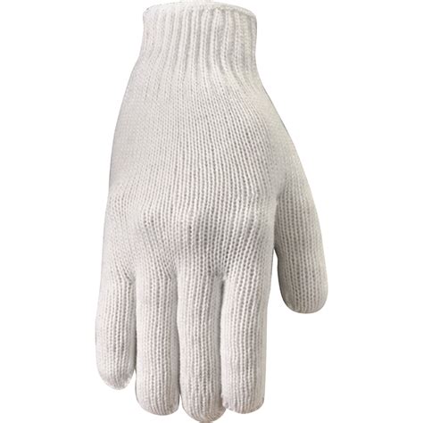 Wells Lamont Polyester Work Gloves, String Knit, 12 Pair Pack, Large (513LZ) , White