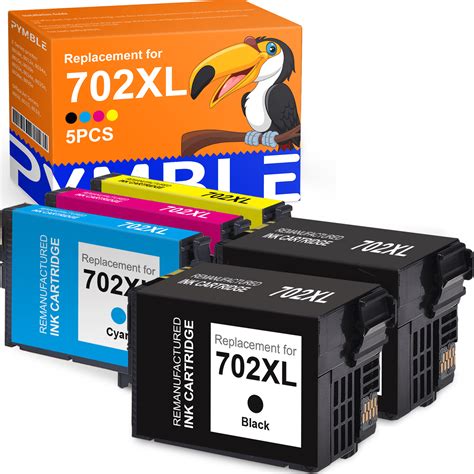 myCartridge SUPRINT Remanufactured Ink Cartridge Replacement for Epson 702 XL 702XL Black use with Workforce WF-3720 WF-3730 WF-3733 WF3730 WF3733 WF3720 (2-Pack)